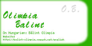 olimpia balint business card