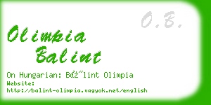 olimpia balint business card